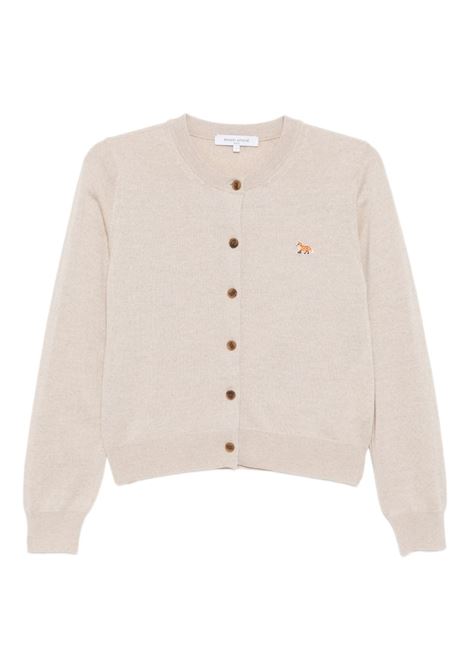 cardigan baby fox regular donna beige MAISON KITSUNÉ | PW00502KT1181H218